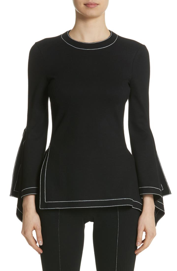 Women's Rosetta Getty Drape Detail Jersey Top