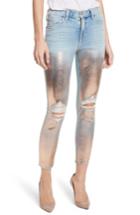 Women's L'agence Marcelle Foil Crop Skinny Jeans - Blue