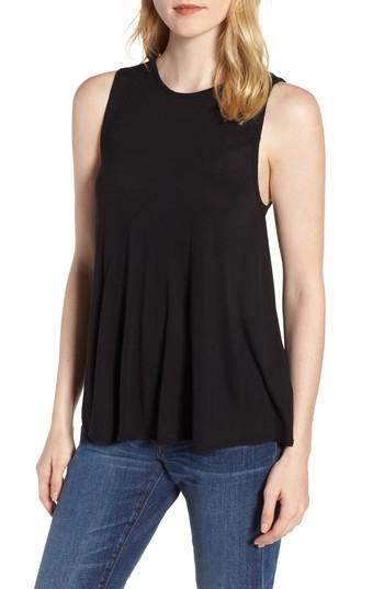 Women's J.crew Pleated Swing Tank Top - Black