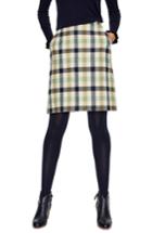 Women's Boden British Tweed Wool Mini Skirt - Blue/green