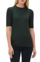 Women's Lafayette 148 New York Ribbed Merino Wool Sweater - Green