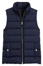 Petite Women's J.crew Anthem Down & Feather Fill Puffer Vest P - Blue