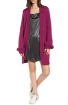 Women's Stone Row Knitastic Long Open Cardigan /small - Purple