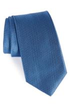 Men's David Donahue Neat Silk Tie, Size X-long - Blue