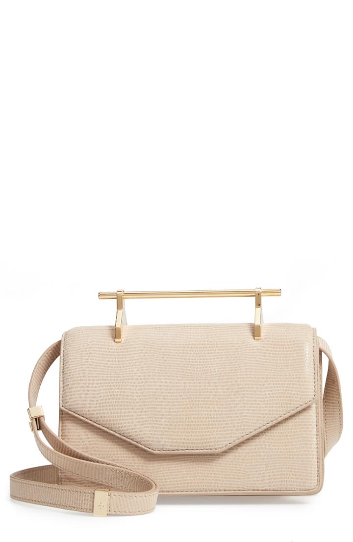 M2malletier Indre Embossed Leather Shoulder Bag -