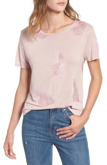 Women's Amuse Society Hazy Days Embroidered Tee - Pink