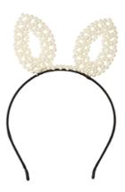 Cara Imitation Pearl Bunny Ears Headband