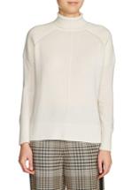 Women's Maje Rolled Turtleneck Cashmere Sweater - White