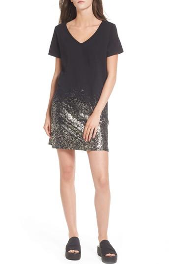 Women's Bp. Foil Detail T-shirt Dress