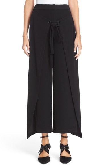 Women's Yigal Azrouel 'giorgio' Wrap Front Wide Leg Pants
