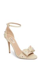 Women's Valentino Garavani Rainbow Rockstud Bow Sandal Us / 35eu - Ivory