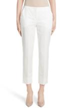 Women's Armani Collezioni Stretch Cotton Ankle Pants - White