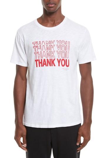 Men's Rag & Bone Thank You Graphic T-shirt, Size - White