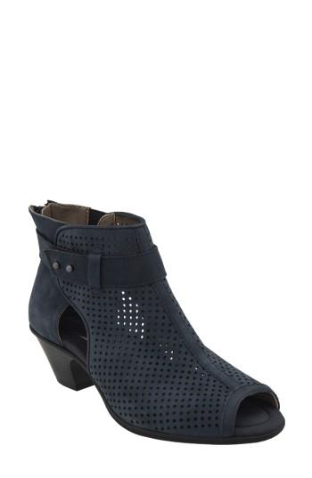 Women's Earth 'intrepid' Peep Toe Bootie .5 M - Blue