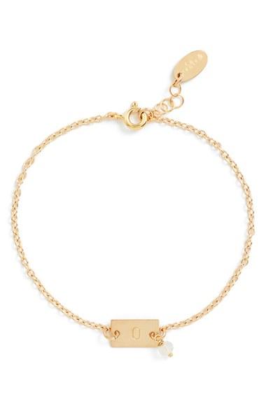 Women's Nashelle Shaka Initial 14k-gold Fill Bar Bracelet