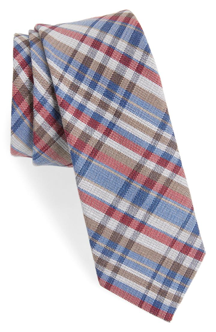 Men's 1901 Donelly Plaid Linen & Silk Tie
