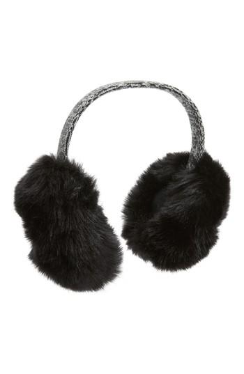 Women's Capelli New York Faux Fur Earmuffs - Black