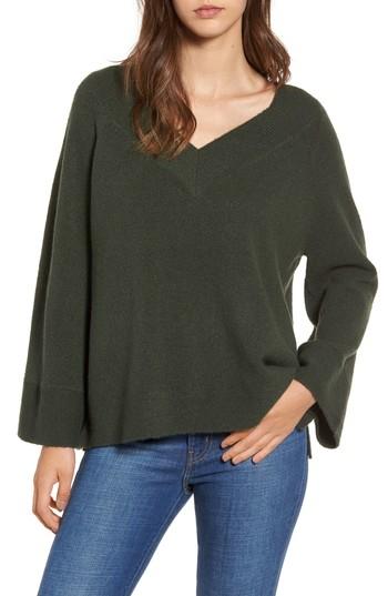 Women's Leith Bell Sleeve Sweater, Size - Green