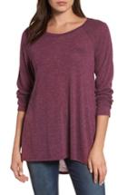 Women's Caslon High/low Tunic Sweatshirt - Purple