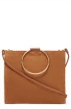 Thacker Le Pouch Suede Ring Handle Crossbody Bag - Brown