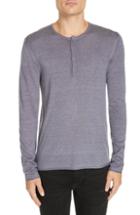 Men's John Varvatos Silk & Cashmere Henley - Purple