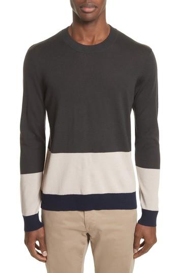 Men's Atm Anthony Thomas Melillo Colorblock Merino Wool Sweater - Blue