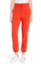 Women's Msgm Logo Cotton Track Pants - Red