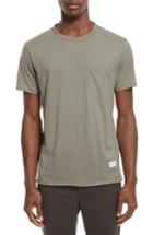 Men's Rag & Bone Raw Edge Pocket T-shirt, Size - Green