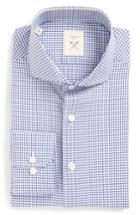 Men's Strong Suit 'espirit' Trim Fit Check Dress Shirt .5 R - Blue