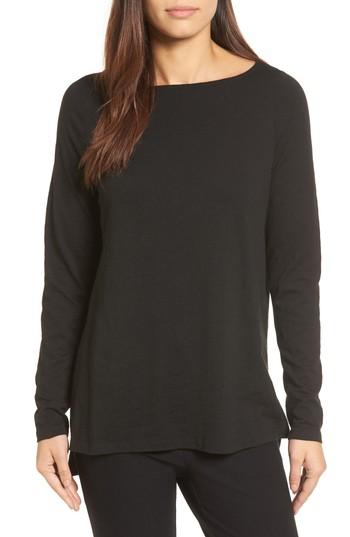 Women's Eileen Fisher Cashmere Blend Sweater, Size - Black