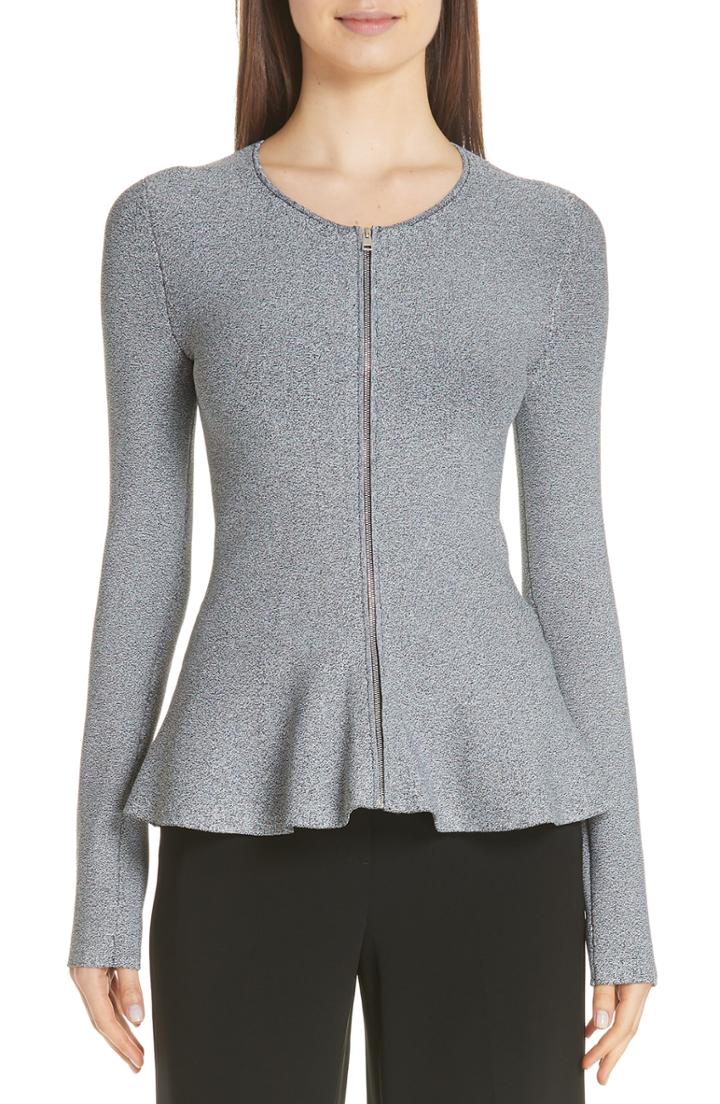 Women's Theory Marl Peplum Jacket - Grey