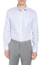 Men's Nordstrom Men's Shop Smartcare(tm) Trim Fit Check Sport Shirt 32/33 - Blue