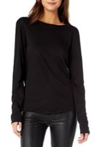 Women's Michael Stars Reversible Cotton Slub Top, Size - Black