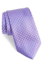 Men's Nordstrom Men's Shop Boardwalk Dot Silk Tie, Size - Purple