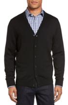 Men's Nordstrom Men's Shop Merino V-neck Cardigan - Black
