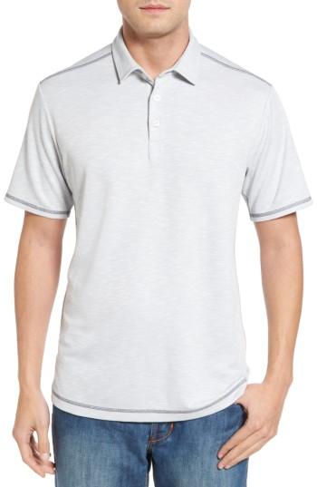 Men's Tommy Bahama New Double Tempo Spectator Jersey Polo, Size - Grey