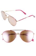 Women's Lilly Pulitzer Isabelle 56mm Polarized Metal Aviator Sunglasses - Pink/ Pink