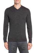 Men's Icebreaker Shearer V-neck Merino Sweater - Grey