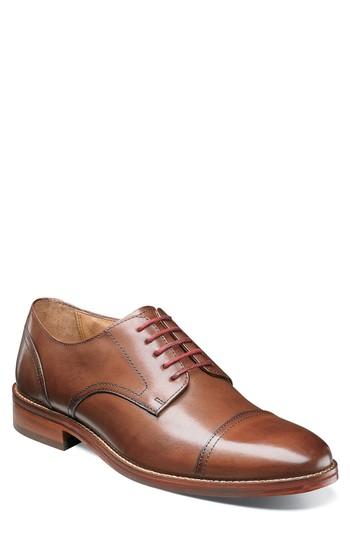 Men's Florsheim Salerno Cap Toe Derby Eee - Brown