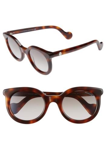 Women's Moncler 51mm Sunglasses - Blonde Havana / Gradient Smoke