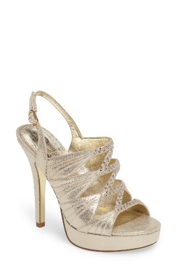 Women's Adrianna Pappell Marissa Platform Sandal M - Metallic