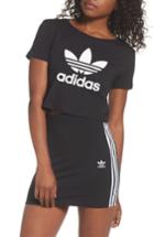 Women's Adidas Originals Trefoil Crop Top - Black