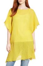 Women's Eileen Fisher Organic Cotton Poncho, Size - Yellow