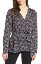 Women's Gibson Wrap Peplum Blouse, Size - Red