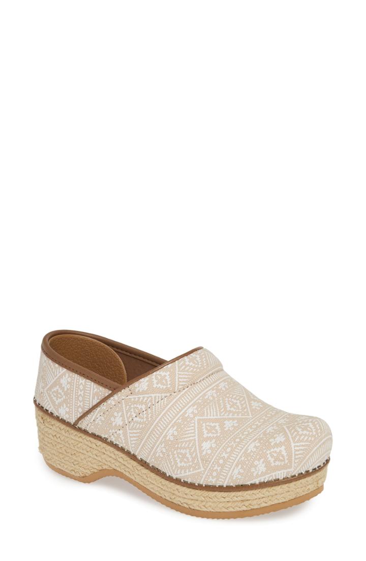 Women's Dansko Jute Professional Clog .5-6us / 36eu M - Beige