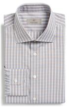 Men's Canali Regular Fit Check Dress Shirt .5 - Brown