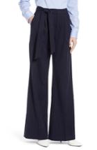 Women's Halogen Tie Waist Wide Leg Stretch Crepe Pants - Blue