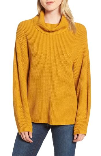 Women's Vince Camuto Slouchy Turtleneck Sweater - Yellow