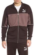 Men's Puma Retro Colorblock Quilted Jacket - Brown