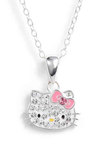 Women's Hello Kitty Crystal Pendant Necklace